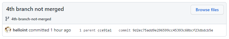 A commit not merged